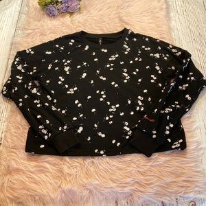 Adam Selman Sport Floral Boxy Pullover Sweatshirt sz XS